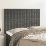 VidaXL Tăblii de pat, 4 buc, gri &icirc;nchis, 72x5x78/88 cm, catifea