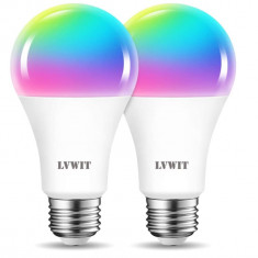 Set 2 Becuri LED Smart WiFi 12W, RGB, A70, E27, 1521LM - RESIGILAT