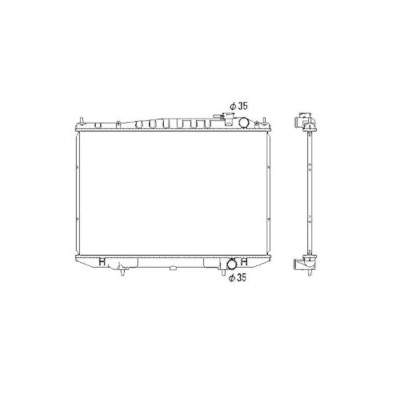 Radiator racire Nissan Pick Up (D22), 02.1998-04.2005 Pickup/Navara/Frontier, Motorizare 2, 4 88/98kw Benzina, tip climatizare Cu/fara AC, cutie Manu foto