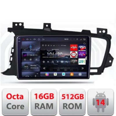 Navigatie Kia Optima 2011-2013 Edotec Kit-091 8 core QLED 2K 16+512 360 Android Waze USB Navigatie Internet Youtube Radio CarStore Technology foto