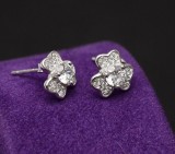 Cercei Din Argint - Diamond Flower cod ARG282E, Argintboutique