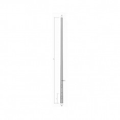 Stalp Conic OL ZN Ingropat 12.8M