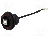 Conector USB B, piuli&amp;#355;a din spate, pt. montare pe panou, BULGIN - PX0843/B