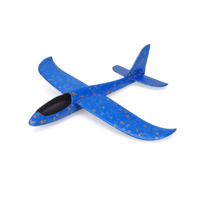 Avion planor polistiren 47 cm, albastru &amp;acirc; jucarie outdoor pentru copii foto