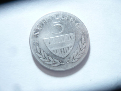 Moneda 5 schilling 1961 Austria , argint cal. buna foto