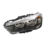 Far BMW X1 (F48), 06.2015-, partea Stanga, electric, tip bec H7+H7, silver, fara motoras, cu lumini de zi pe LED, Valeo