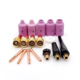 Set accesorii pistolet TIG/WIG cu lentile de gaz, 17 piese compatibile SR 17/18/26