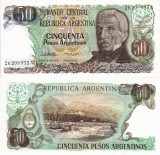 Bancnota Argentina 50 Pesos ND 1983-85 UNC