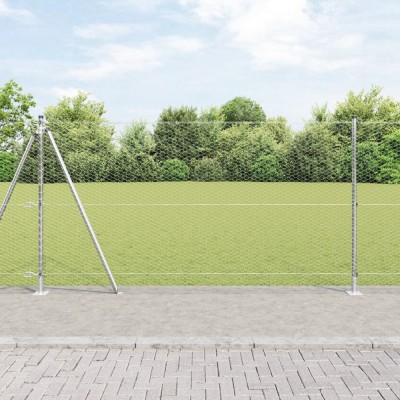 &amp;Icirc;ngrădire hexagonală vidaXL 1.2x10 m din oțel galvanizat foto