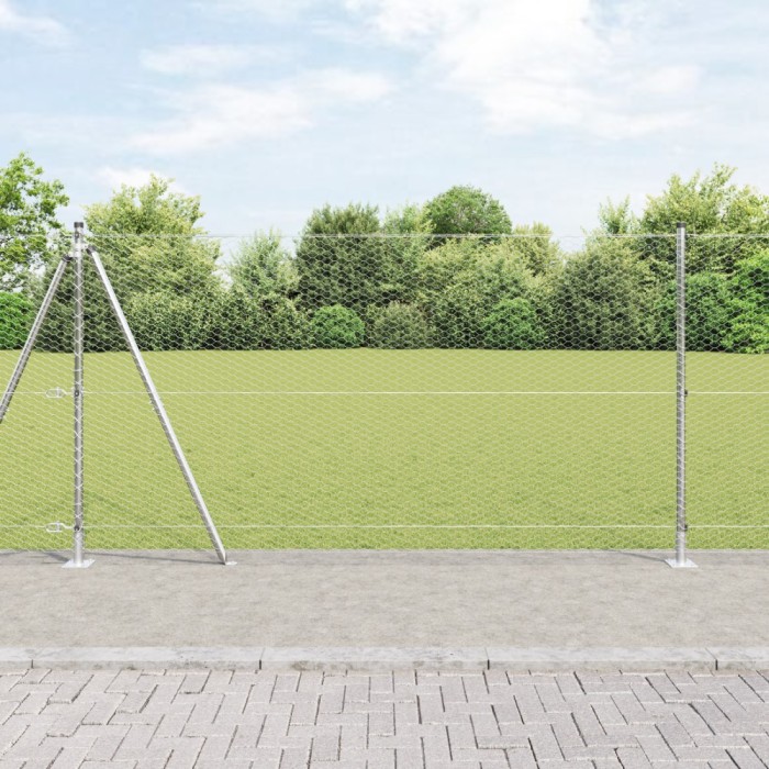 &Icirc;ngrădire hexagonală vidaXL 1.2x10 m din oțel galvanizat