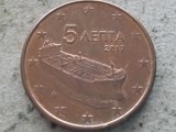 GRECIA-5 EURO CENT 2017, Europa