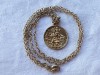 Argint aurit GEORG HENSEN unic MEDALION SFANTUL CRISTOPHER superb pe Lant argint
