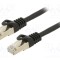 Cabluri Patch cord S/FTP 6a LSZH negru 10m 27AWG GEMBIRD