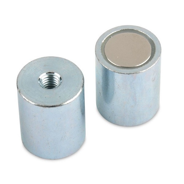 Magnet neodim oala &Oslash;8 mm, cu filet interior M3, putere 1,2 kg