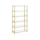 Cumpara ieftin Biblioteca Vasagle Auriu 80x30x176.5 cm
