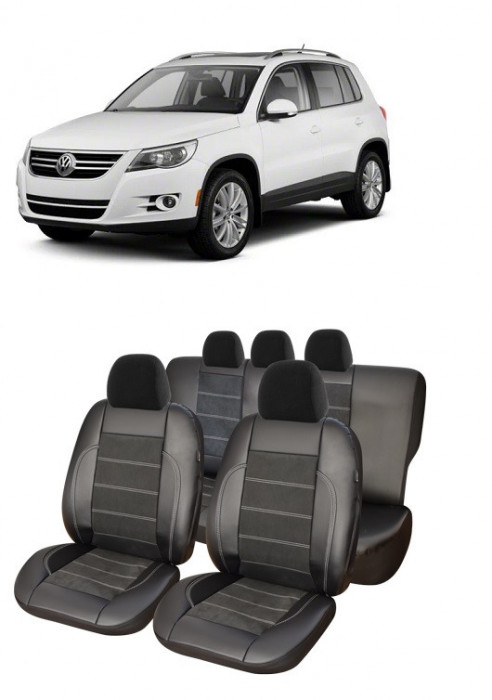 Huse scaune auto piele Alcantara Volkswagen Tiguan (2008-2011)