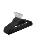 Cumpara ieftin Set de 20 de umerase, Songmics, 43,5 cm, catifea, Negru