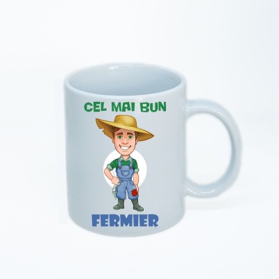 Cana alba personalizata fermier, INOVATIX&amp;reg;. 330ml foto