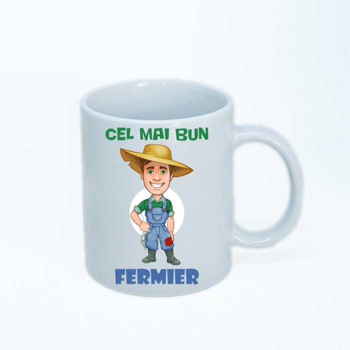 Cana alba personalizata fermier, INOVATIX&reg;. 330ml