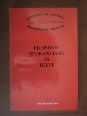 Filosofie neokantiana in texte foto