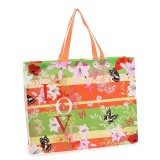 Cumpara ieftin Sacosa cumparaturi material netesut multicolor cu imprimeu Floral cm 48x14x60 H