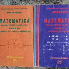 MIRCEA GANGA - MATEMATICA * MANUAL PENTRU CLASA XII-A , PROFIL M1 (2 VOL) , 2007