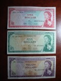 EAST CARRIBEAN SET 1 - 5 - 20 DOLARI 1965