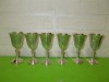 Superb set de sase CUPE ARGINTATE gravate manual , marcate, Tacamuri