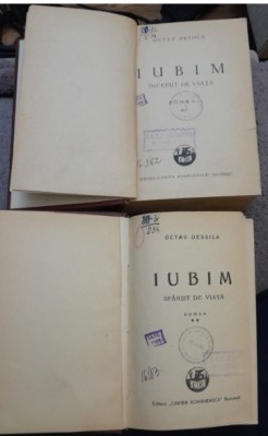 Octav Dessila, IUBIM, Vol I (1941) + Vol II (1942), legate in coperte tari T10 foto