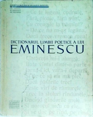Tudor Vianu - Dictionarul limbii poetice a lui Eminescu foto