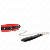 KINK - BASIC MODEL COLLAR WITH LEASH 65 CM MODEL 3 RED 53 X 5 CM, KINK COLLAR &amp; GAG