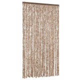 Cumpara ieftin Perdea pentru insecte, bej si maro inchis, 100x200 cm, chenille