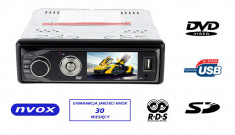 Radio CD DVD MP3 Player Auto 1DIN cu Ecran LCD de 3 inch, USB, Card SD, AUX, Redare Foto si Video foto