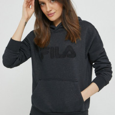 Fila bluza femei, culoarea negru, neted