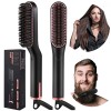 Perie de Barba Profesionala pentru indreptat barba stufoasa, Ionizare, &pound; trepte temperatura.