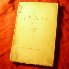 D.Iacobescu - Quasi - Poesii -Ed.Cultura Nationala 1930 ,cu frontispiciu Tonitza