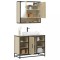 Gossi set mobilier de baie, 2 piese, stejar sonoma, lemn prelucrat