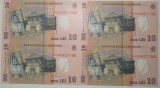 ROMANIA 10 LEI 2024 - In coala netaiata de 4 bancnote cu Certificat de Autenticitate UNC