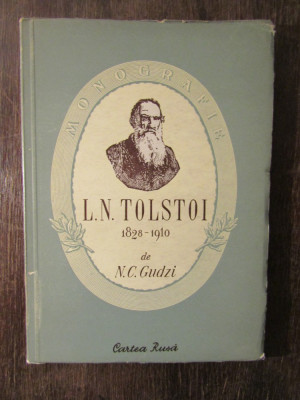 N.C.GUDZI - L.N.TOLSTOI 1828 - 1910 (monografie ) foto