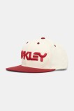 Oakley șapcă culoarea bej, cu imprimeu, FOS901496