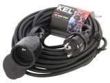 Prelungitor electric 15m negru 10A