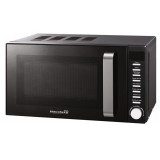 Cuptor cu microunde Hausberg, 1200 W, 20 L, 6 trepte putere, control digital, timer, oprire automata, platou detasabil, Negru