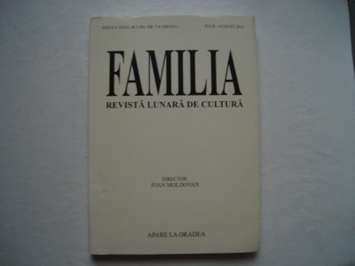 Familia. Revista lunara de cultura, seria V, anul 48 (148), nr. 7-8 (560-561) foto