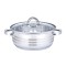 Oala Floria, 24 x 9 cm, 3 l, inox, capac sticla, Argintiu