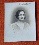 fotografie veche datata anul 1932 - foto Marculescu - Bucuresti, portret de femeie