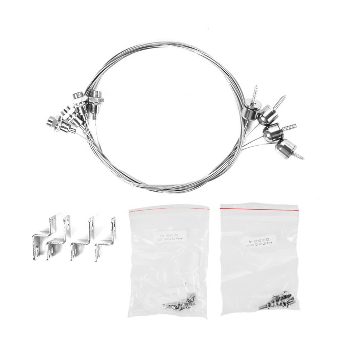 Aproape nou: Set tiranti suspendare panou LED SilverCloud P0606 4 fire otel