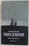 TORENTUL DE SUB PUNTE de GABRIEL BECKE , editor ALEXANDRU SURCEL , 2018 , DEDICATIE * , PREZINTA HALOURI DE APA *