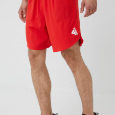 adidas Performance pantaloni scurți de antrenament Designed For Training HC4242 barbati, culoarea rosu