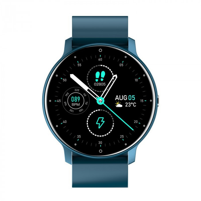Ceas Smartwatch Techstar&reg; ZL02, Ecran 1.28 Inch TFT, Bluetooth 4.0, Notificari Apeluri/Mesaje, Monitorizare Fitness, Ritm Cardiac Si Tensiune Arterial