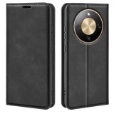 Husa Flip Tip Carte Deluxe Compatibila cu Honor Magic 8 Lite, Piele Ecologica, Stand, Negru